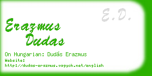 erazmus dudas business card
