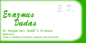 erazmus dudas business card